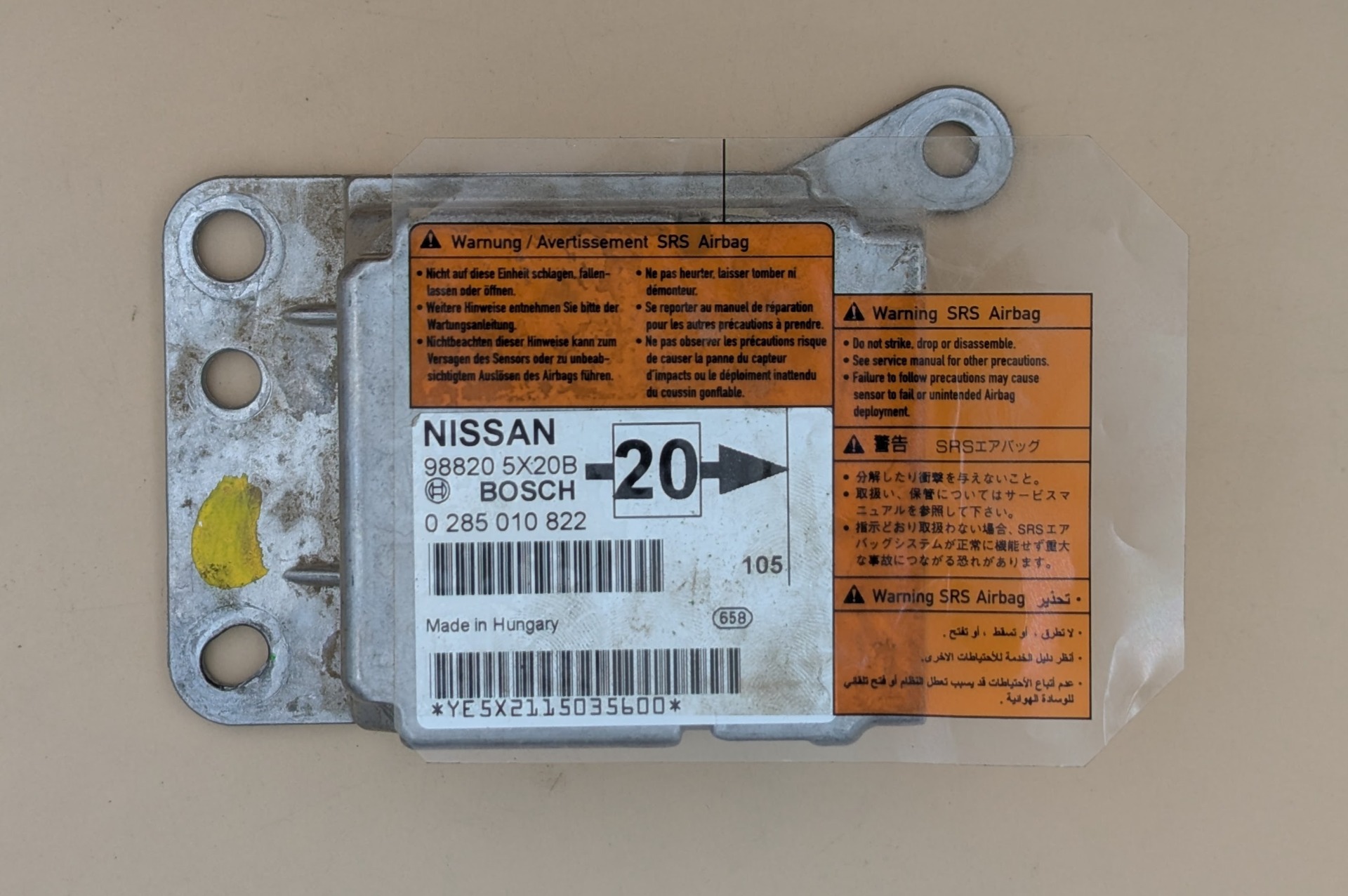 Riadiaca jednotka airbagov Nissan Navara D40