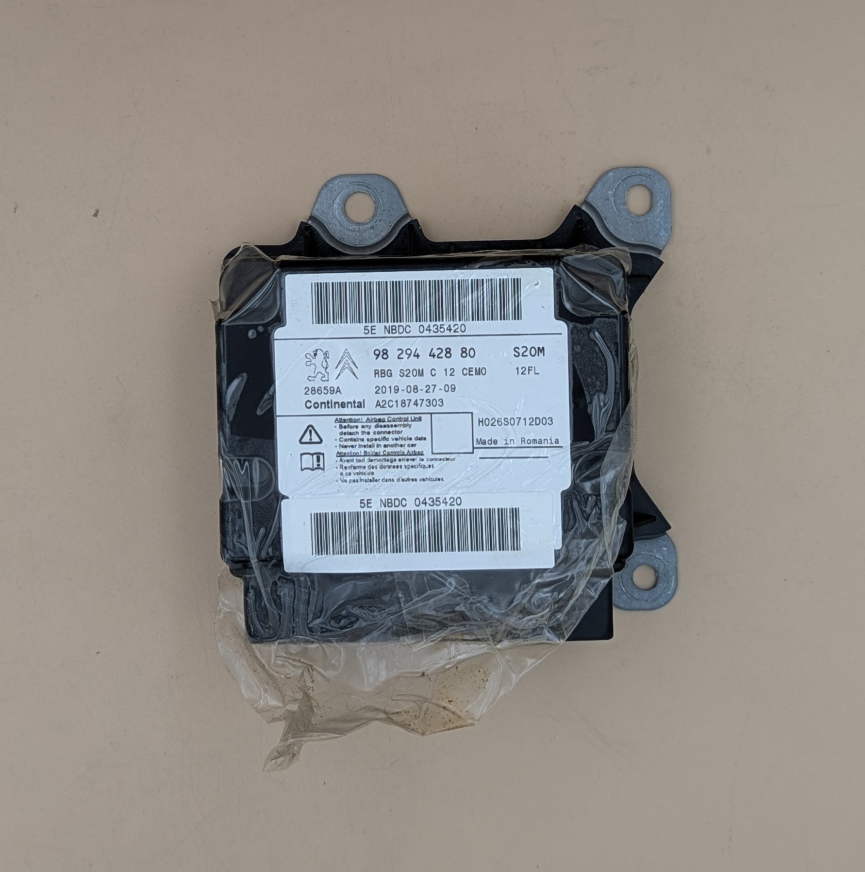 Riadiaca jednotka airbagov Citroen C3 2019